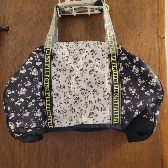 Victoria's Secret Getaway Weekend Gym  Tote Bag - Floral Brand New- Very Large! - Picture 5 of 8